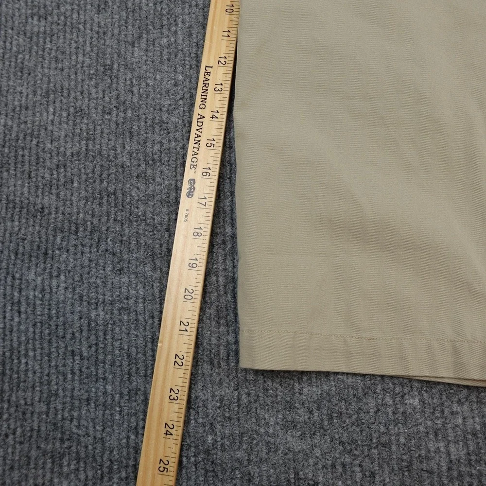 Vintage No Fear Shorts Mens 30 Beige Polyester Cotton Canvas Flat Front